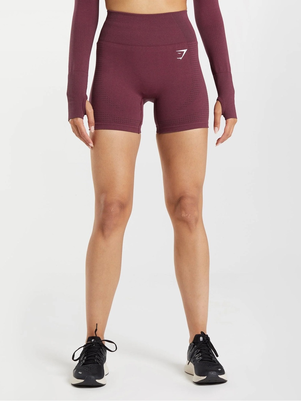Gymshark Vital Seamless 2.0 Shorts - Baked Maroon Marl